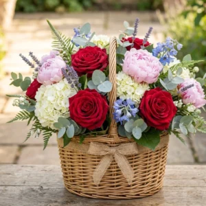 Premium Flower Basket Arrangement